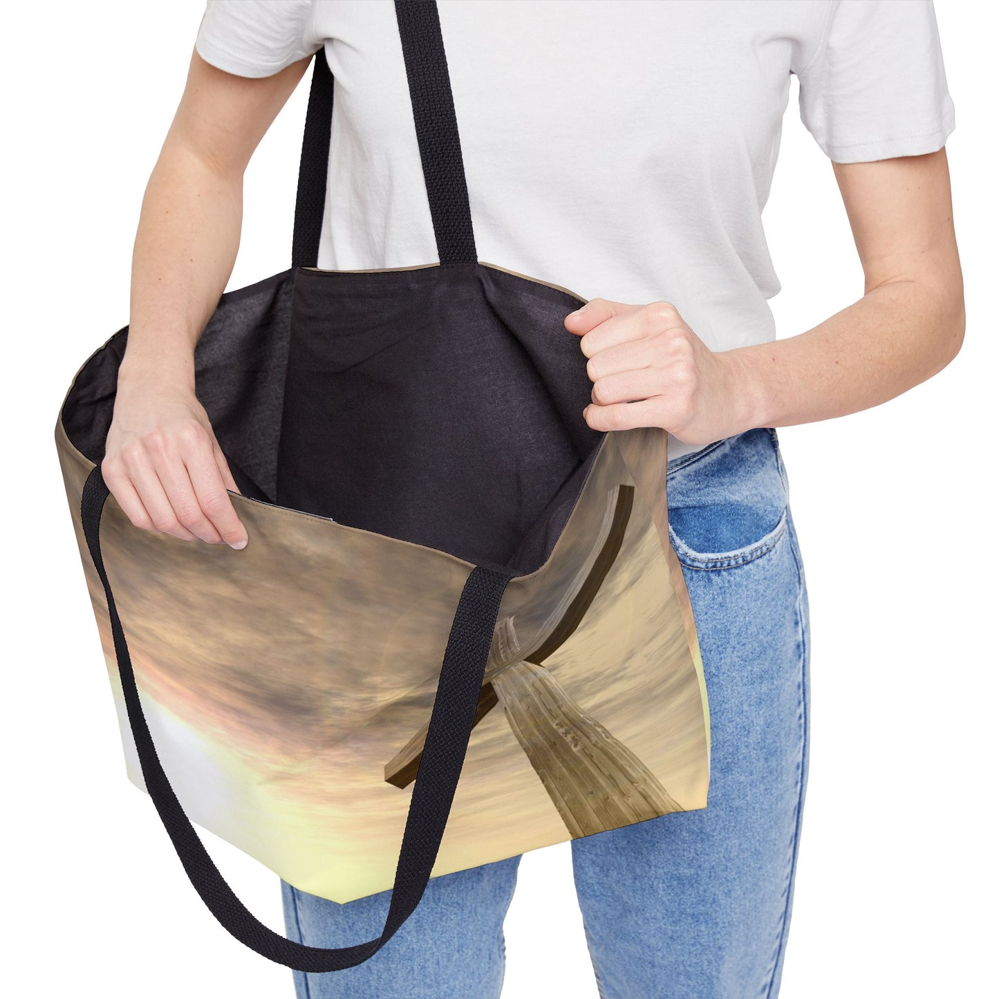 Faith-Inspired Weekender Tote Bag | Versatile Travel Companion, Beach Bag, Gym Tote, Religious Gift, Cross Design