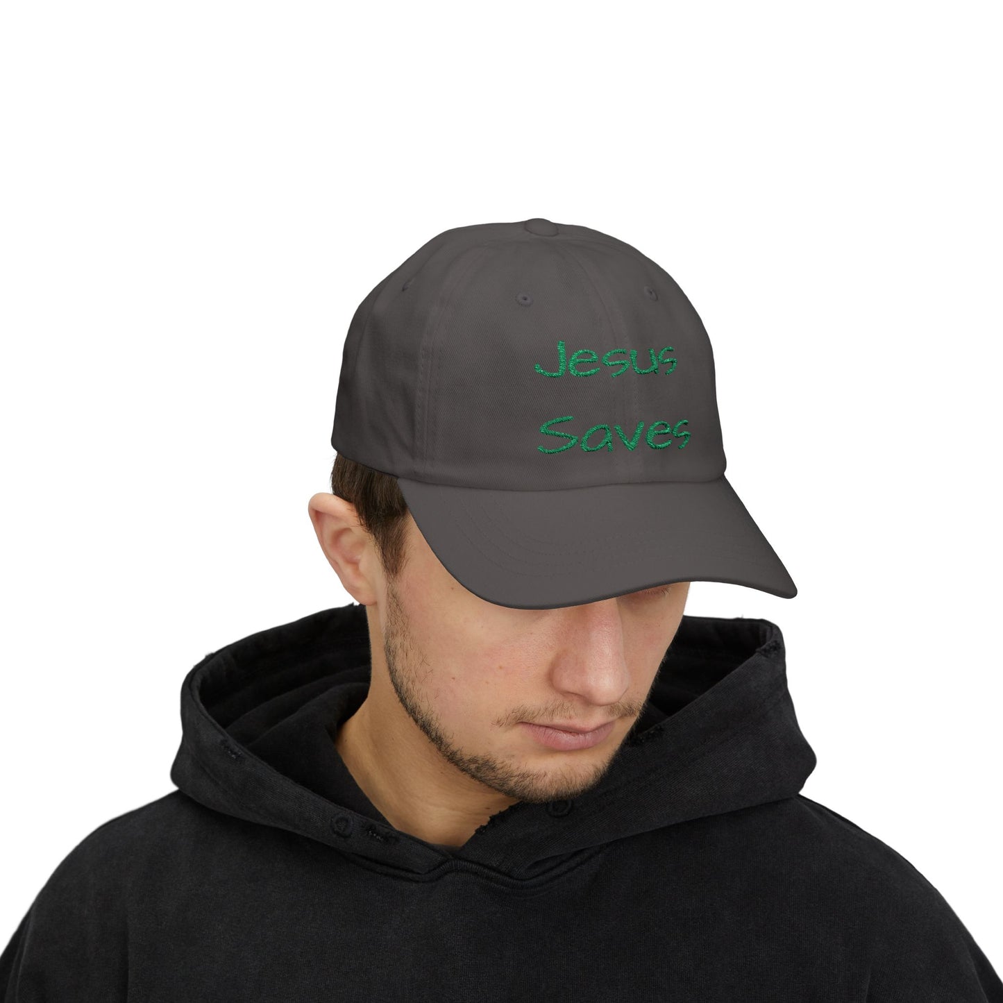 Jesus Saves Classic Dad Cap, Casual Hat, Religious Cap, Christian Gear, Faith-Based Accessories, Stylish Dad Hat