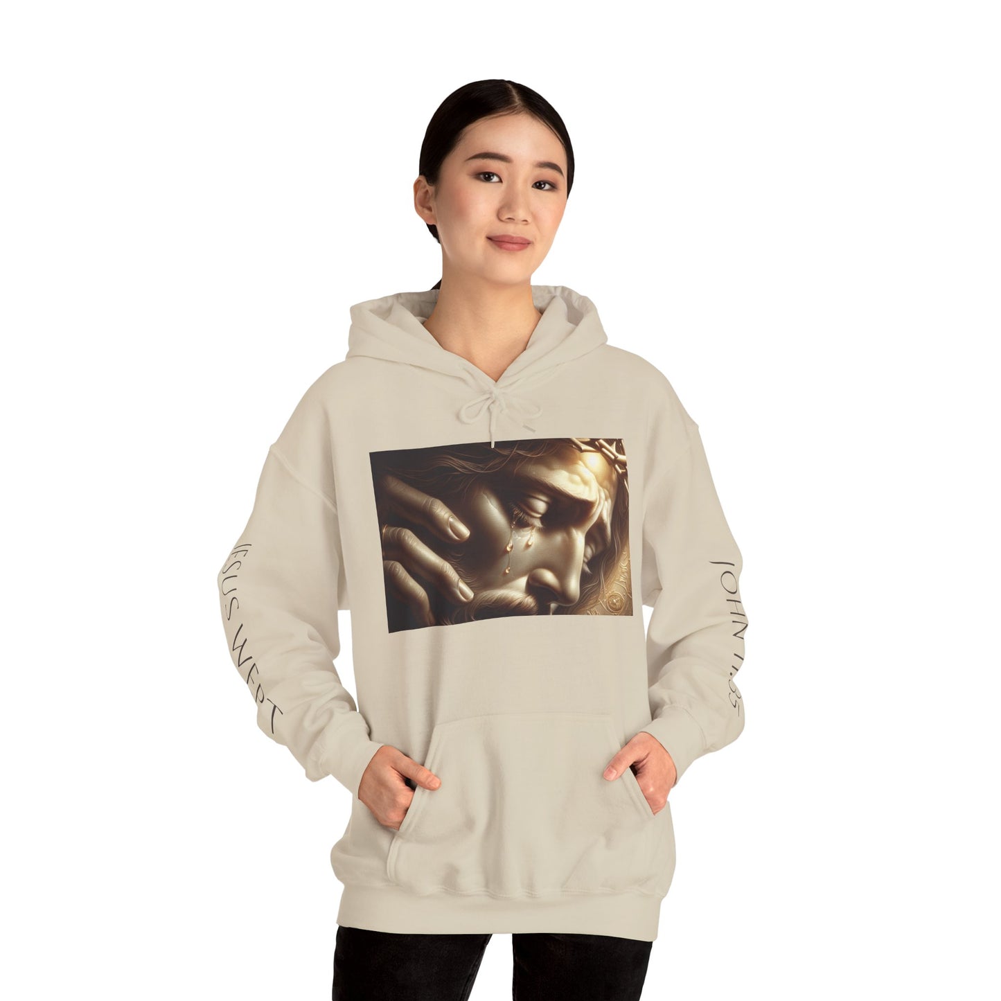 "Jesus Wept" Unisex Heavy Blend™ Hoodie - Spiritual Comfort
