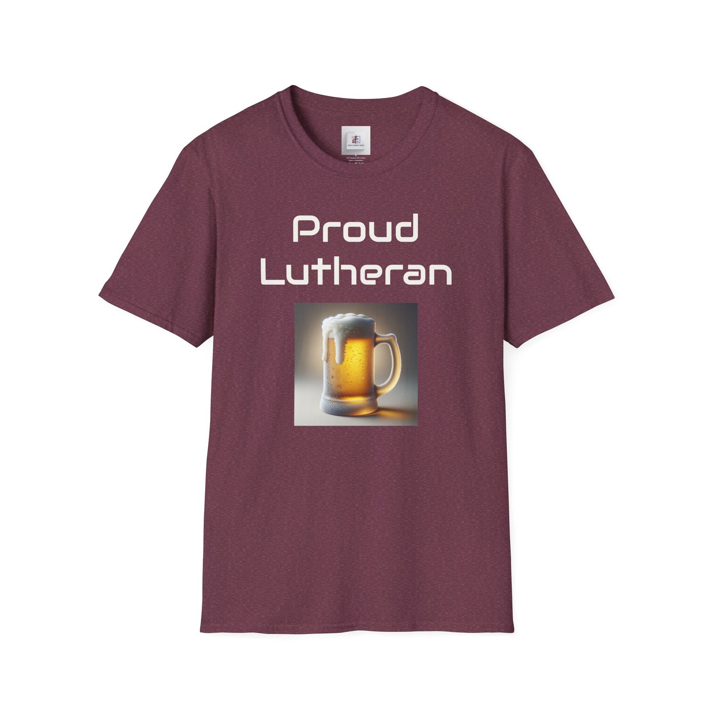 Proud Lutheran Unisex T-Shirt - Orange Beer Mug Design