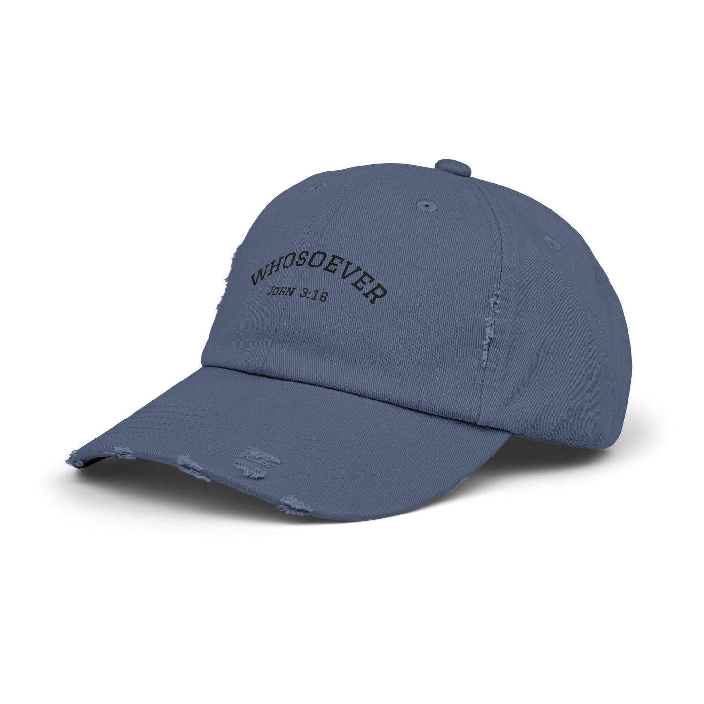 Hat Whosoever John 3:16 Distressed Cap Christian Faith Gift