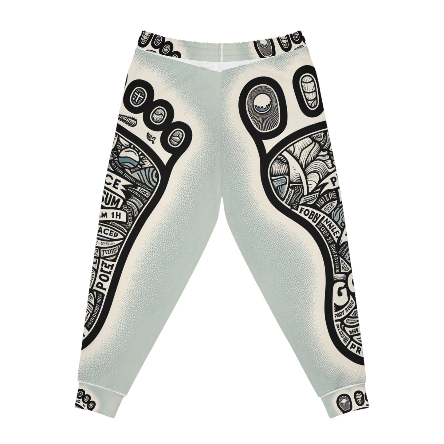 Romans 10:15 Inspirational Footprint Athletic Joggers for Casual Wear