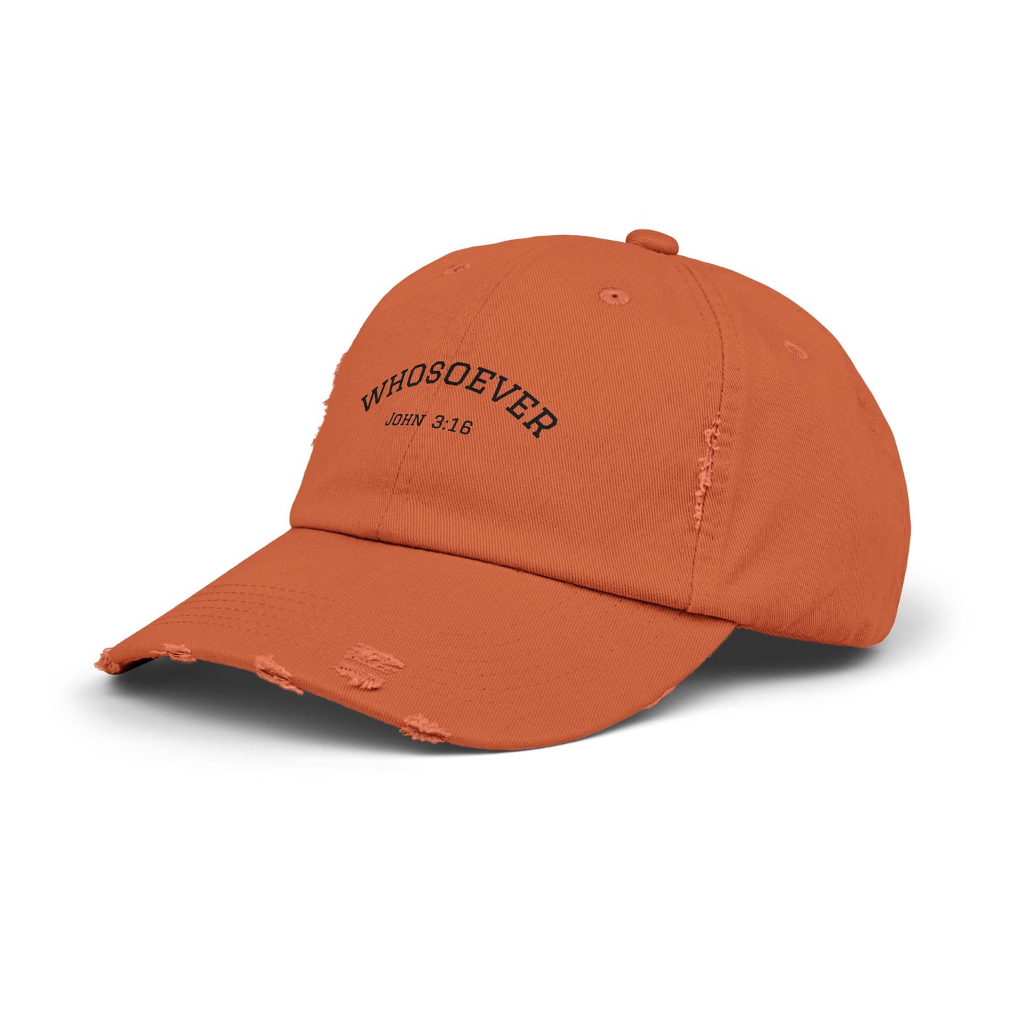 Hat Whosoever John 3:16 Distressed Cap Christian Faith Gift