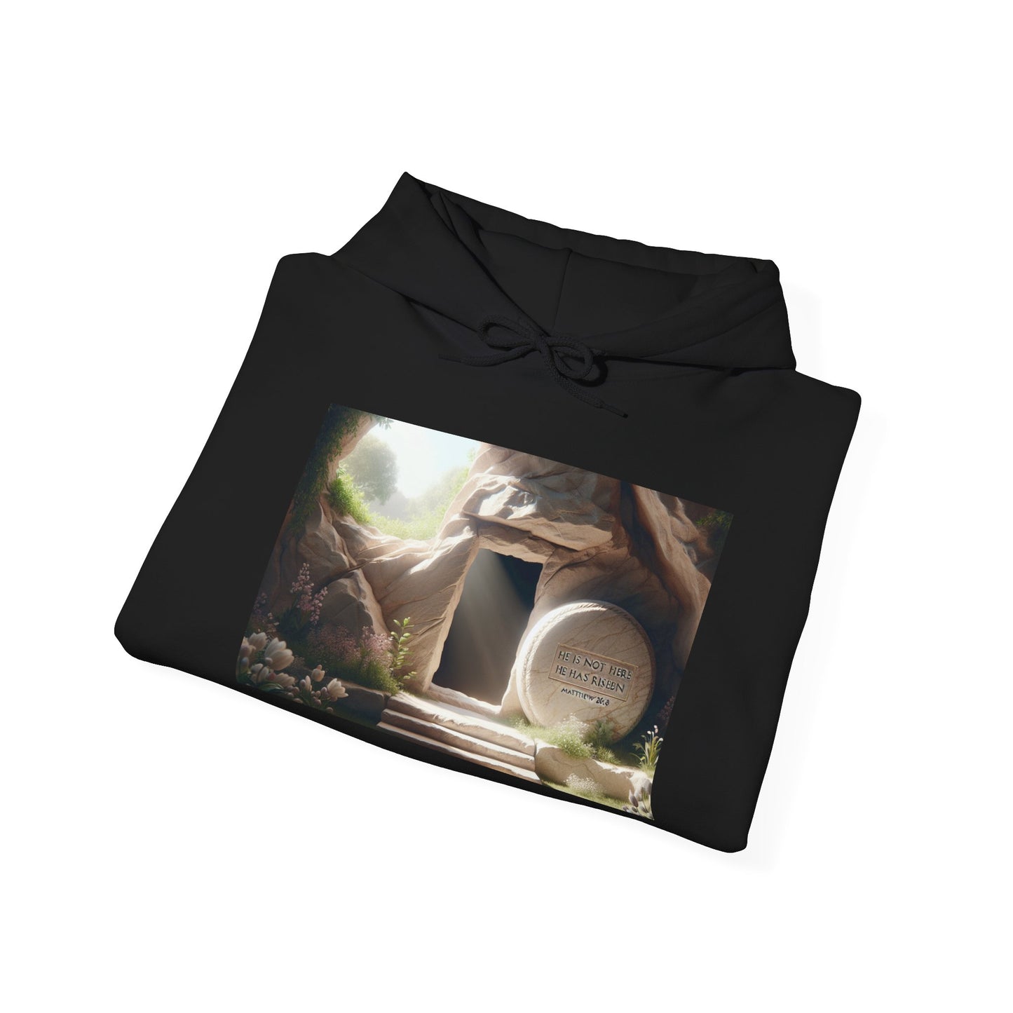 Inspirational Hooded Sweatshirt with Serene Design - Perfect for All Seasons