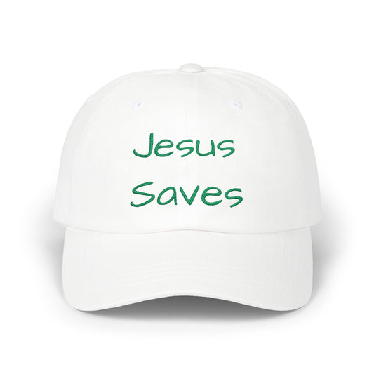 Jesus Saves Classic Dad Cap, Casual Hat, Religious Cap, Christian Gear, Faith-Based Accessories, Stylish Dad Hat