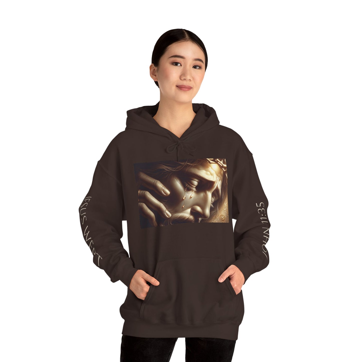 "Jesus Wept" Unisex Heavy Blend™ Hoodie - Spiritual Comfort
