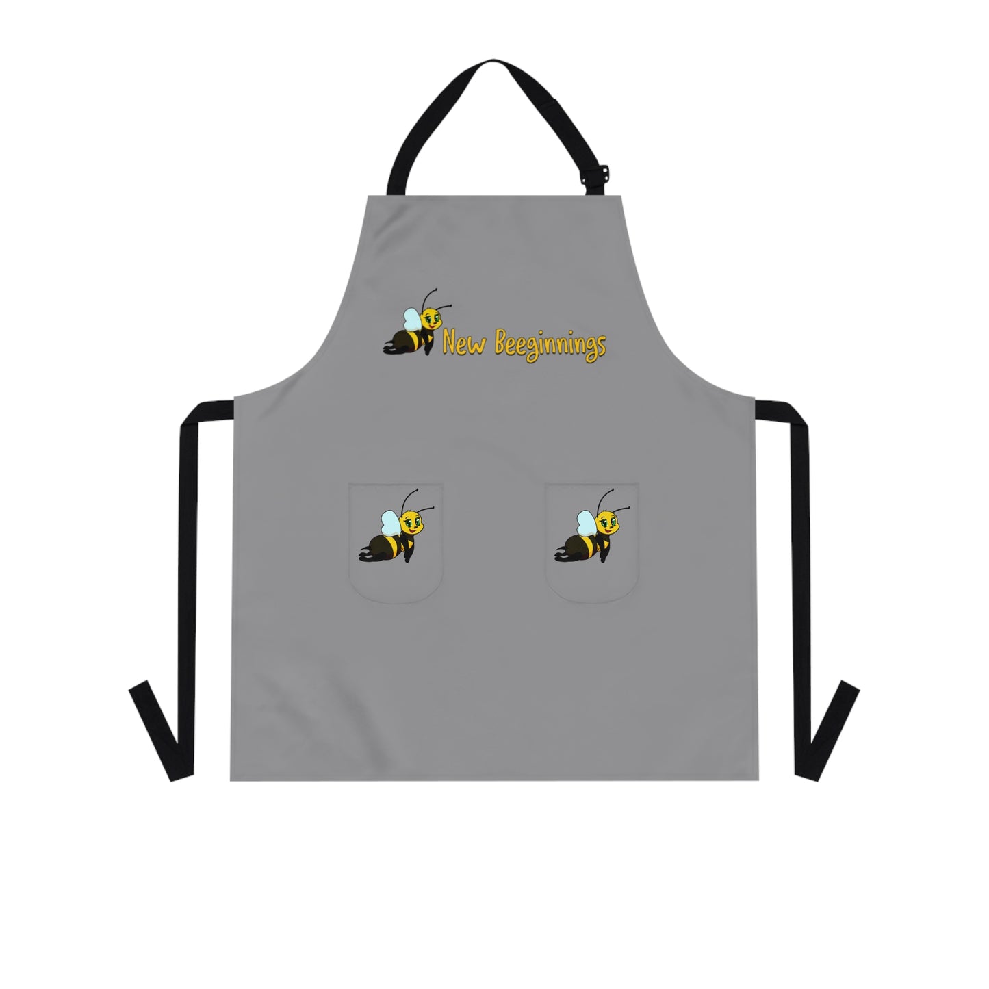 Buzzing New Beginnings Apron, Gardening Gift, Cooking Accessory, Bee Lover's Apron, Unique Kitchen Apparel, Gift for Her