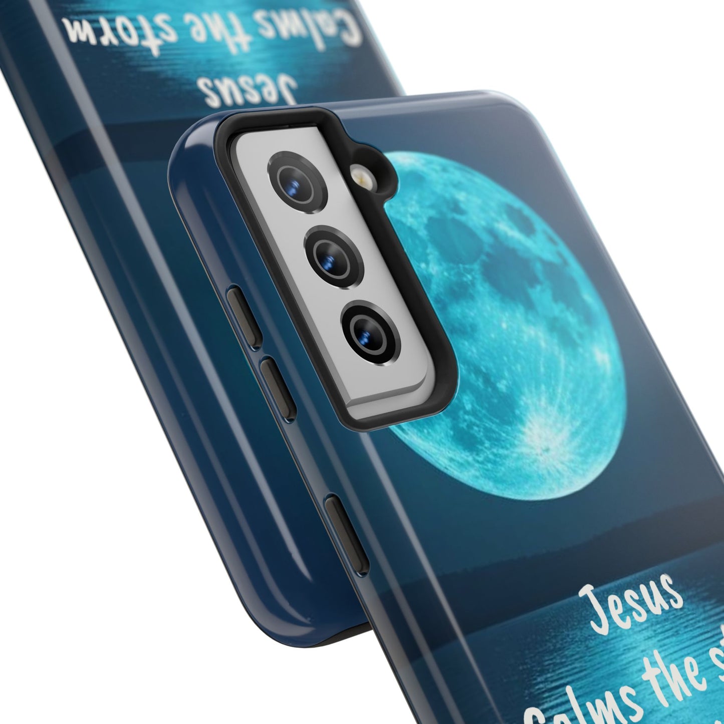 Moonlit Jesus Phone Case | Tough Phone Cases for Faithful Protection, Bible Verse, Gift for Christians, Spiritual Decor