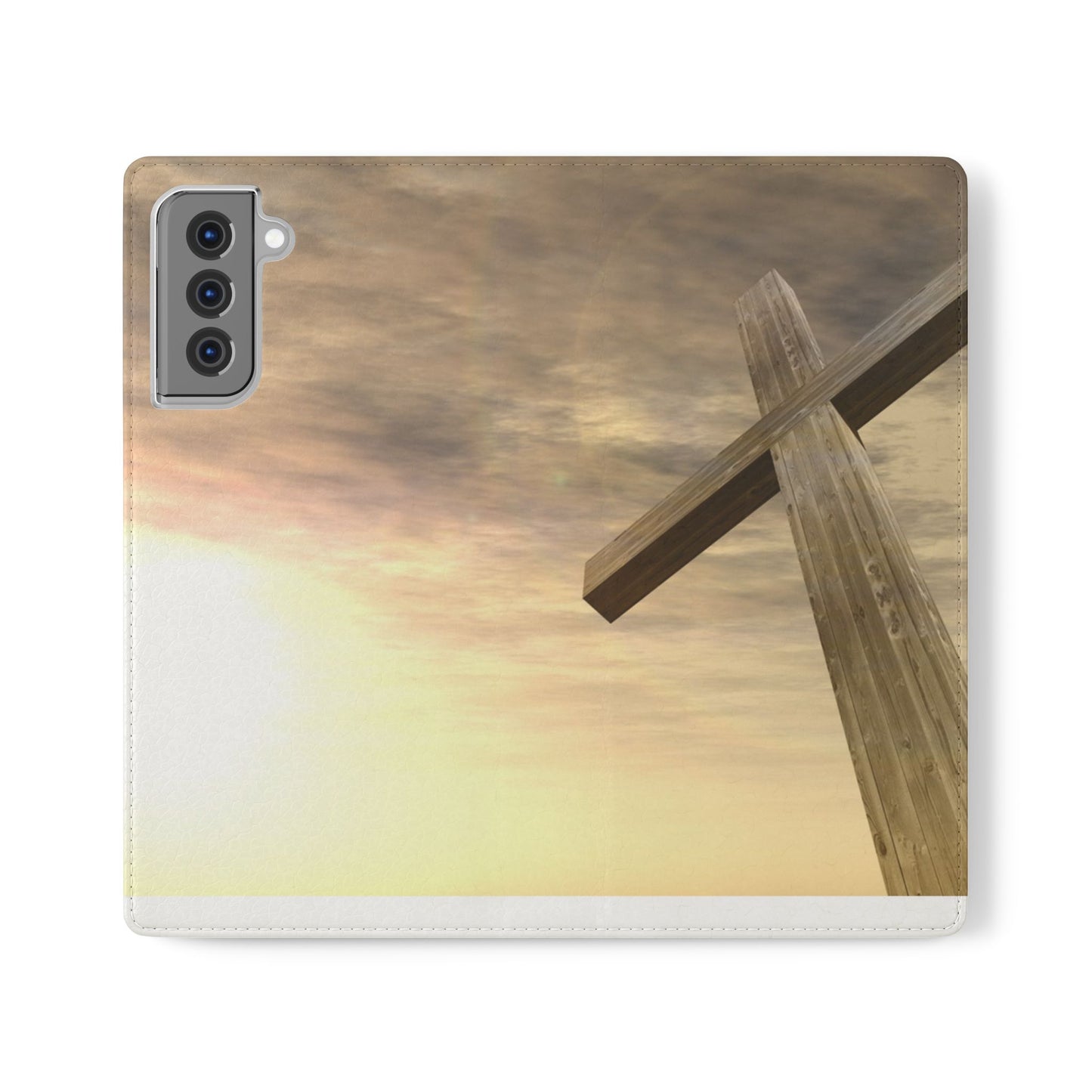 Elegant Faith Flip Case for Phones, Bible Verse Accessories, Inspirational Gifts for Christians, Stylish Phone Wallet, Church Decor