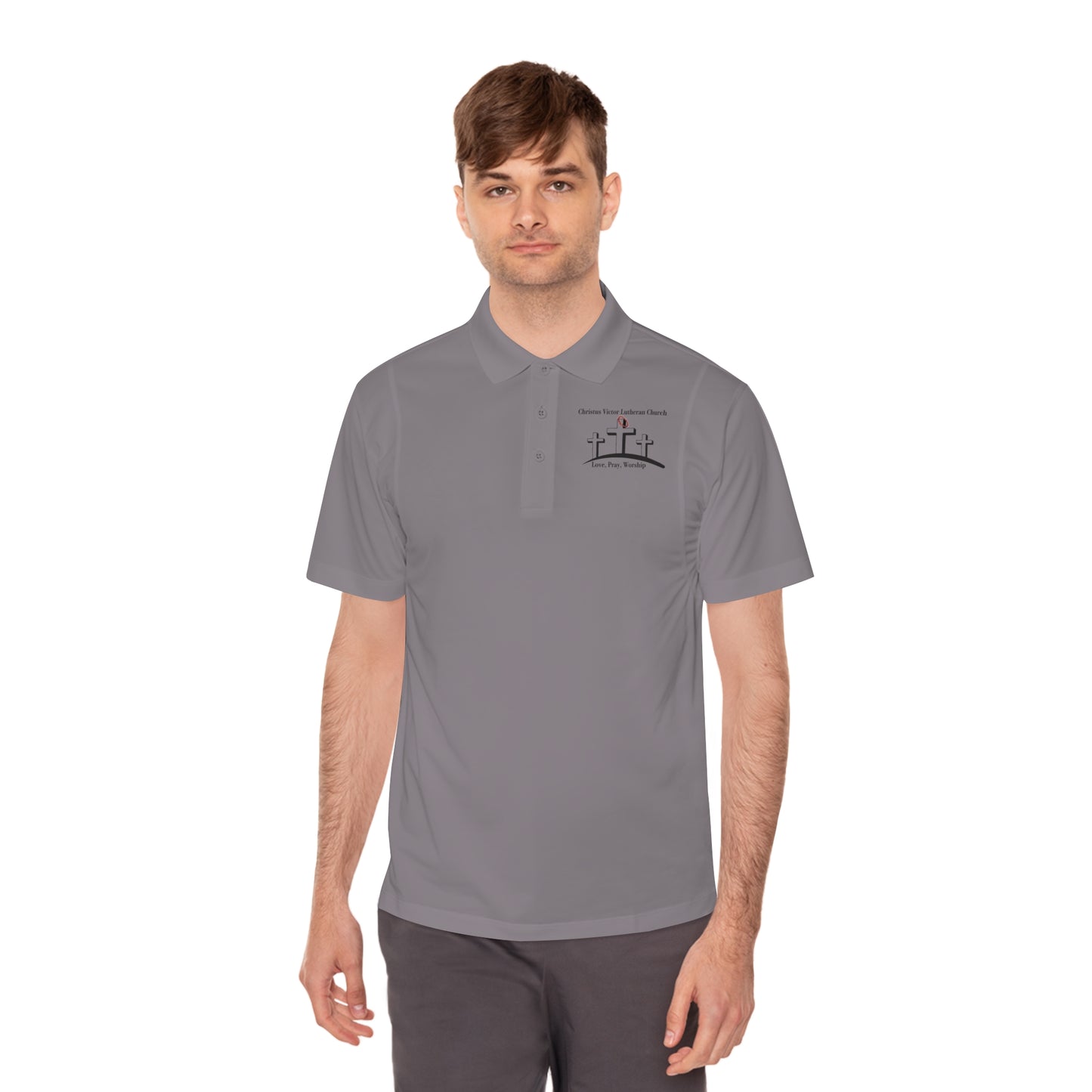 Men's Sport Polo Shirt - Classic Style with Church Design