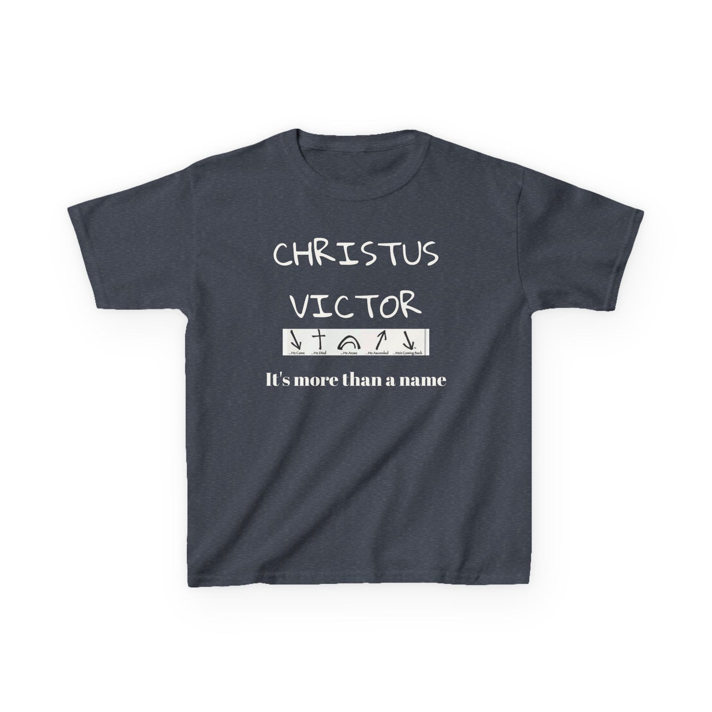 Kids Heavy Cotton™ Tee - CHRISTUS VICTOR - Faith-Inspired Kids T-Shirt