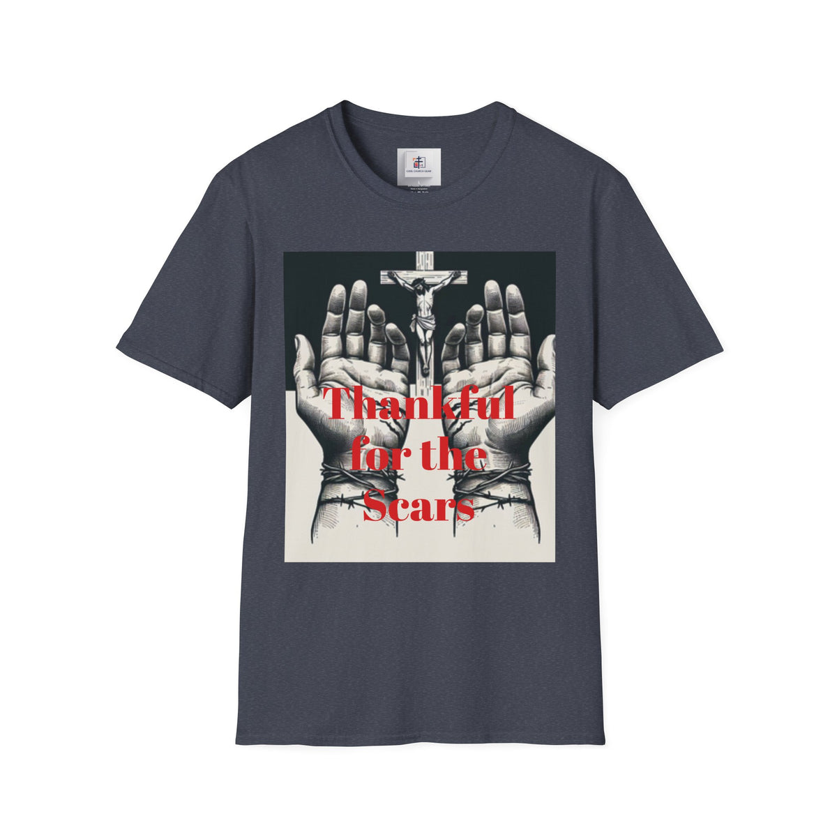 Grateful Vibes Unisex Softstyle T-Shirt - "Thankful for the Scars" Design