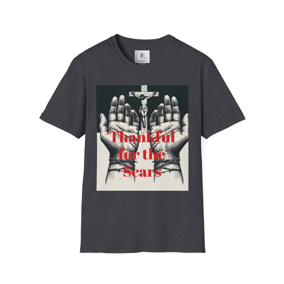 Grateful Vibes Unisex Softstyle T-Shirt - "Thankful for the Scars" Design