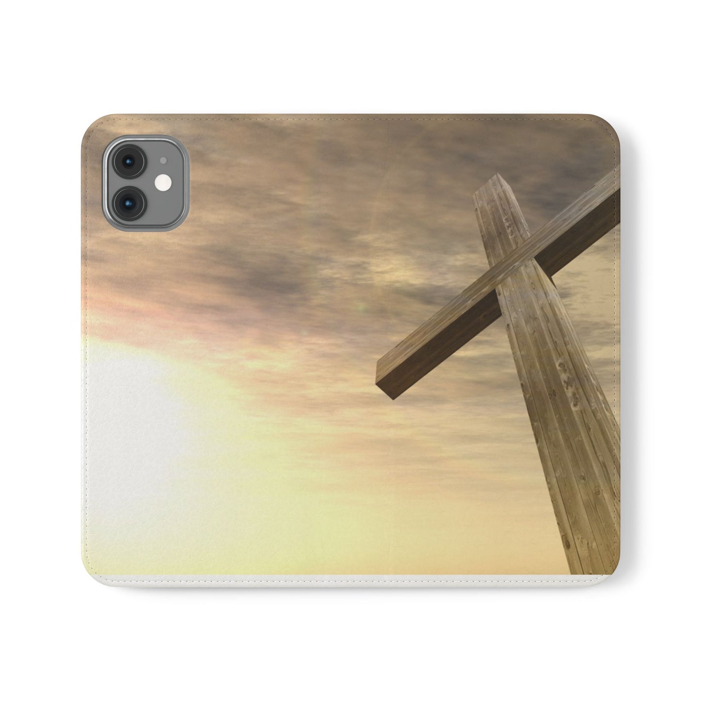 Elegant Faith Flip Case for Phones, Bible Verse Accessories, Inspirational Gifts for Christians, Stylish Phone Wallet, Church Decor