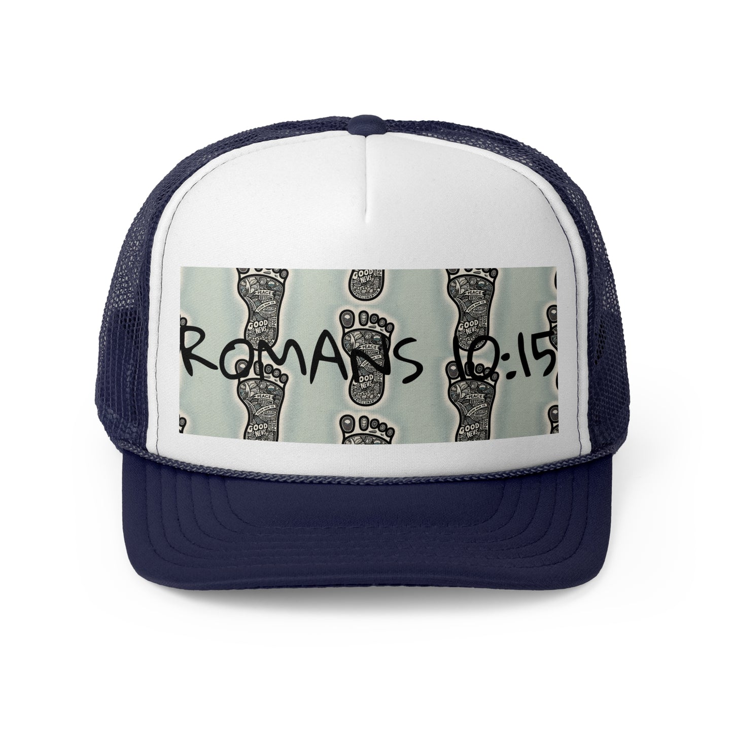 Romans 10:15 Inspirational Trucker Cap - Faith-Based Adjustable Hat