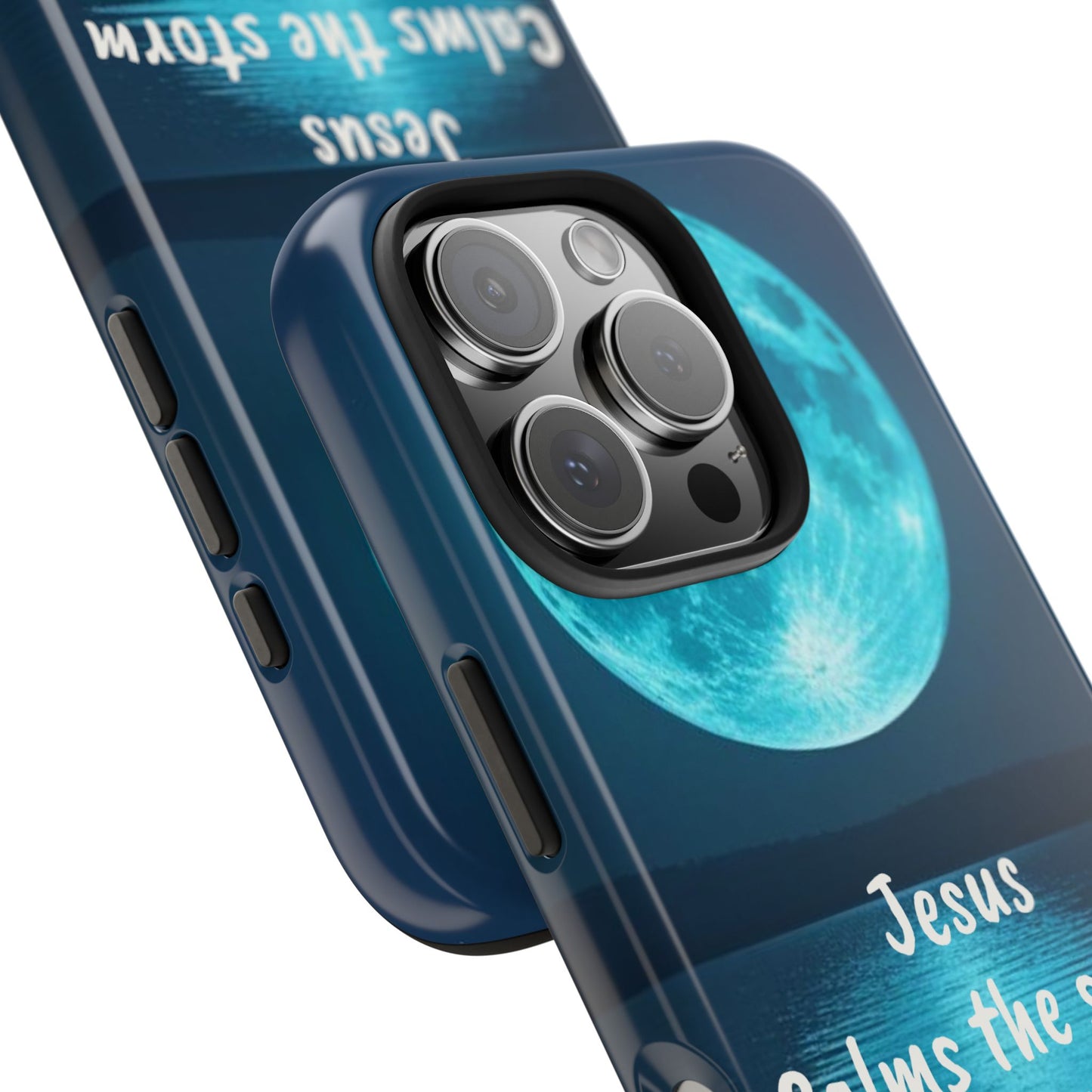 Moonlit Jesus Phone Case | Tough Phone Cases for Faithful Protection, Bible Verse, Gift for Christians, Spiritual Decor