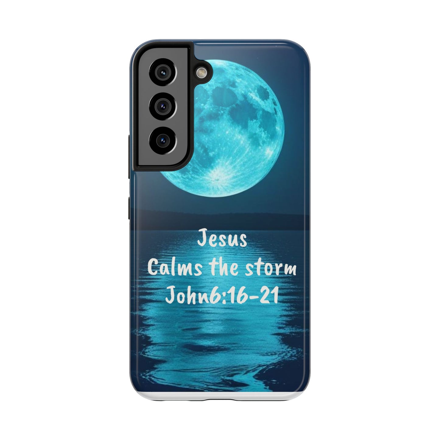 Moonlit Jesus Phone Case | Tough Phone Cases for Faithful Protection, Bible Verse, Gift for Christians, Spiritual Decor