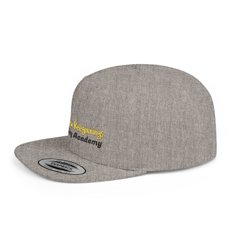 Bee-Themed Flat Bill Snapback Hat, Learning Academy Cap, Trendy Bee Hat, School Spirit Headwear, Birthday Gift, Summer Accessory