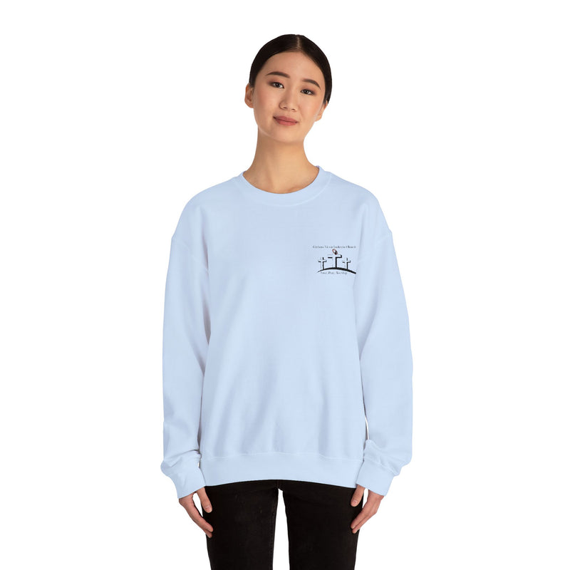 Cozy Unisex Sweatshirt with embroidered Christus Victor Logo