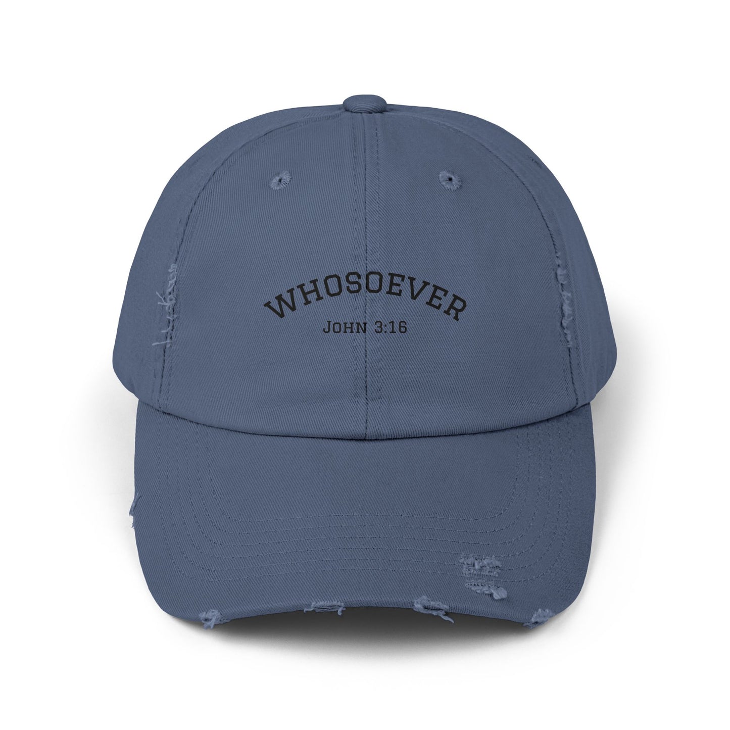 Hat Whosoever John 3:16 Distressed Cap Christian Faith Gift