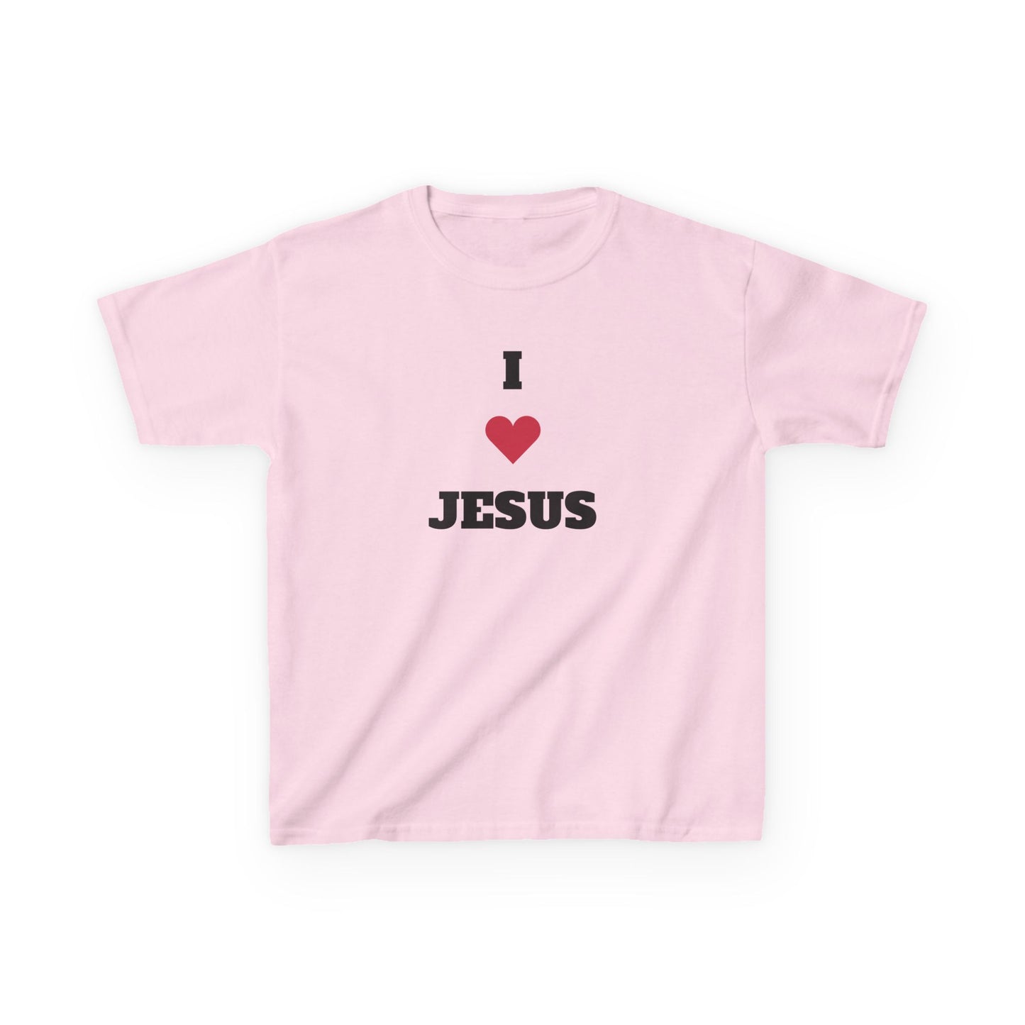 I ❤️ Jesus Kids Heavy Cotton Tee - Comfortable Faith T-Shirt for Young Believers
