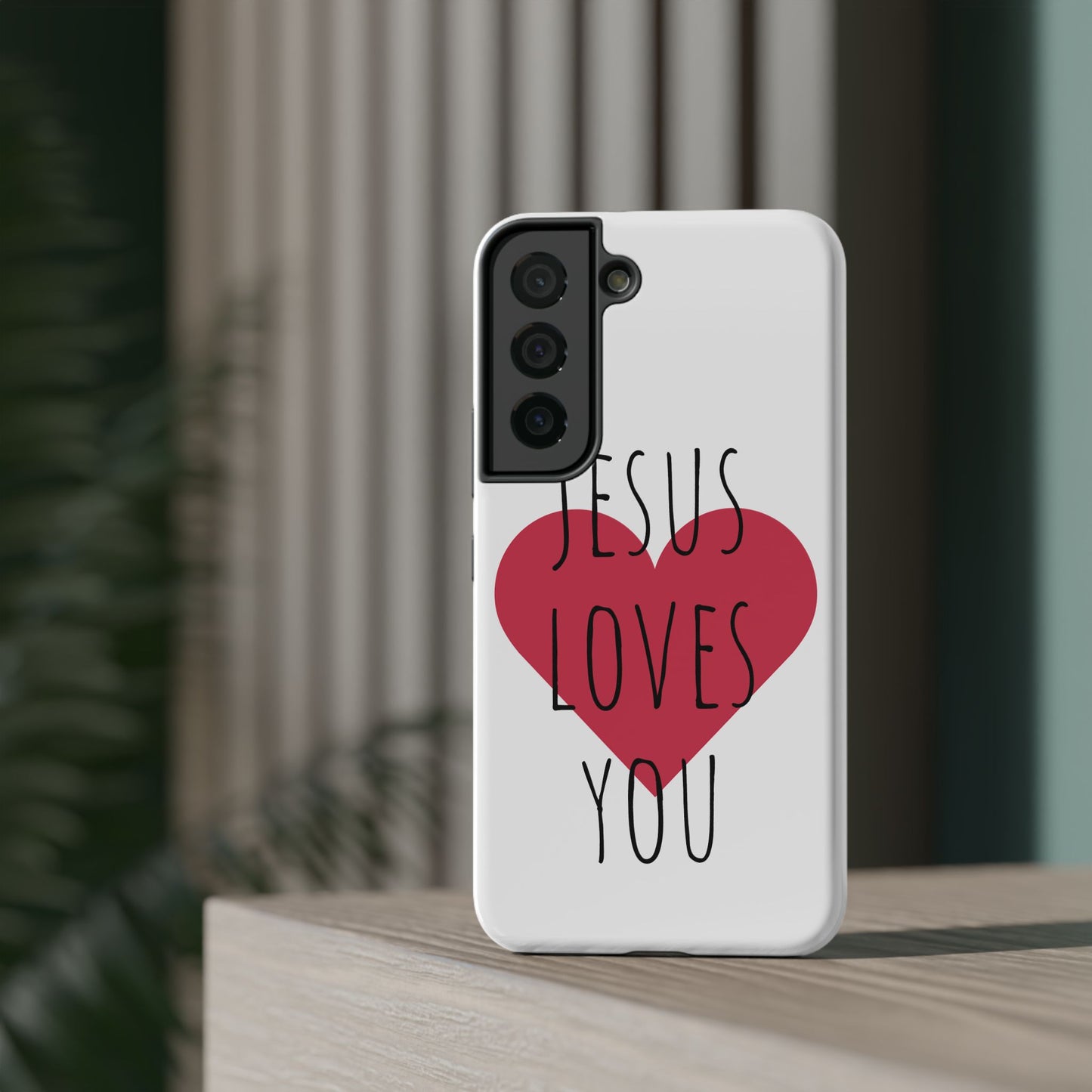Jesus Love's You Impact-Resistant Phone Case | Durable Christian Accessories | Gift for Believers | Unique Faith-Based Tech Cover