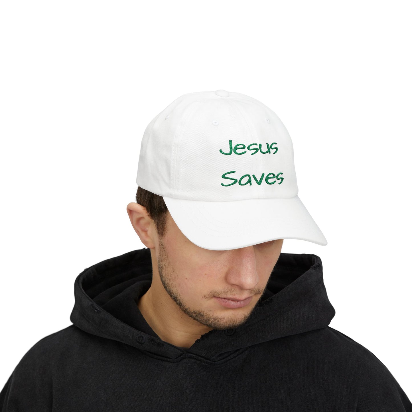 Jesus Saves Classic Dad Cap, Casual Hat, Religious Cap, Christian Gear, Faith-Based Accessories, Stylish Dad Hat