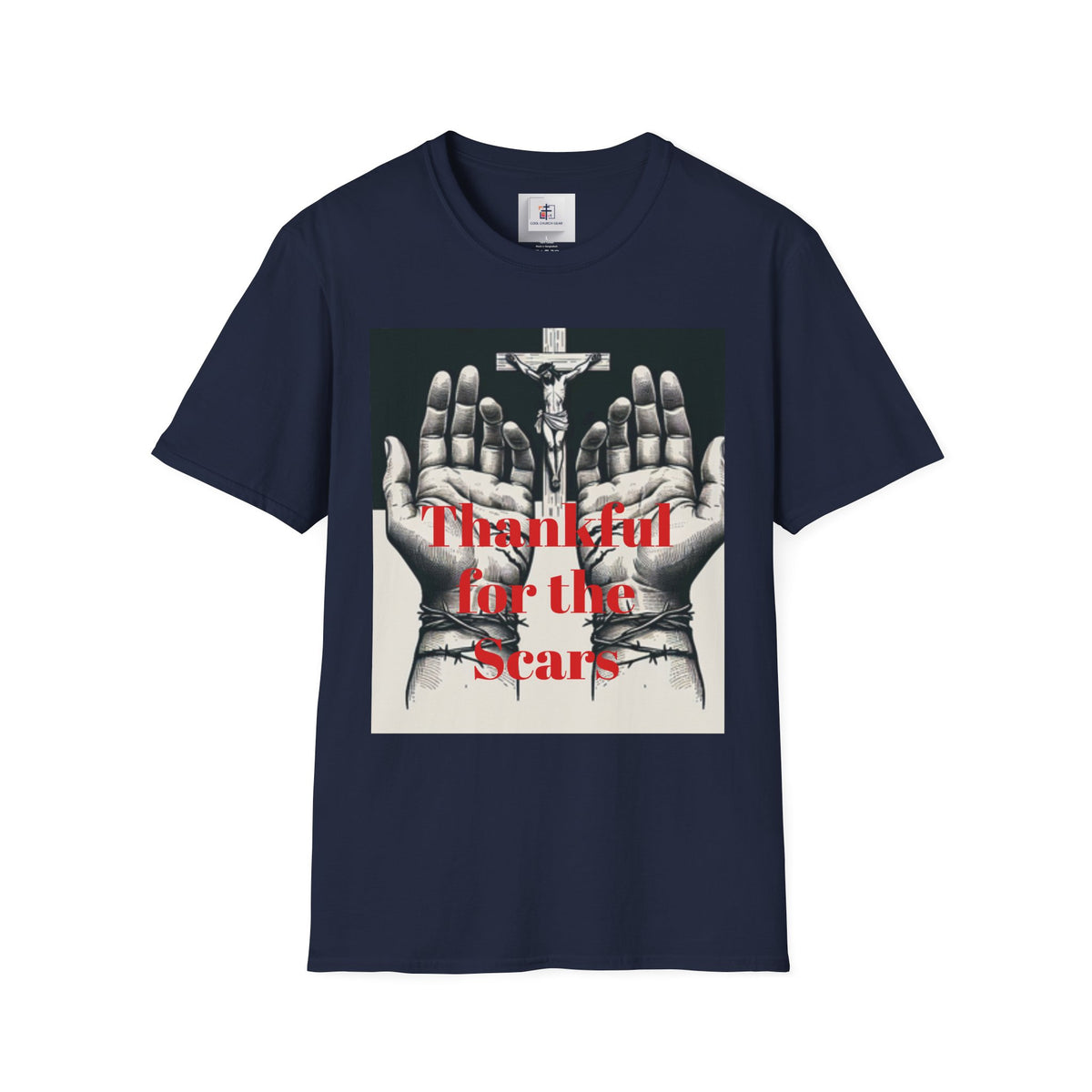 Grateful Vibes Unisex Softstyle T-Shirt - "Thankful for the Scars" Design