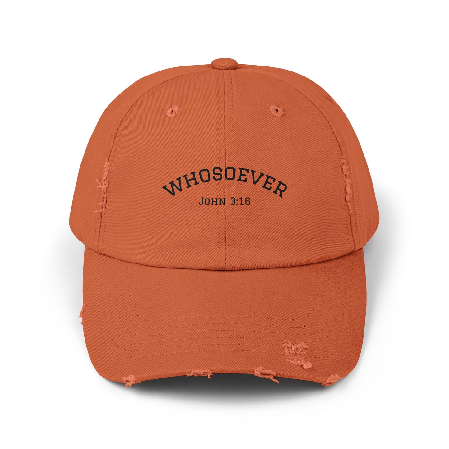 Hat Whosoever John 3:16 Distressed Cap Christian Faith Gift