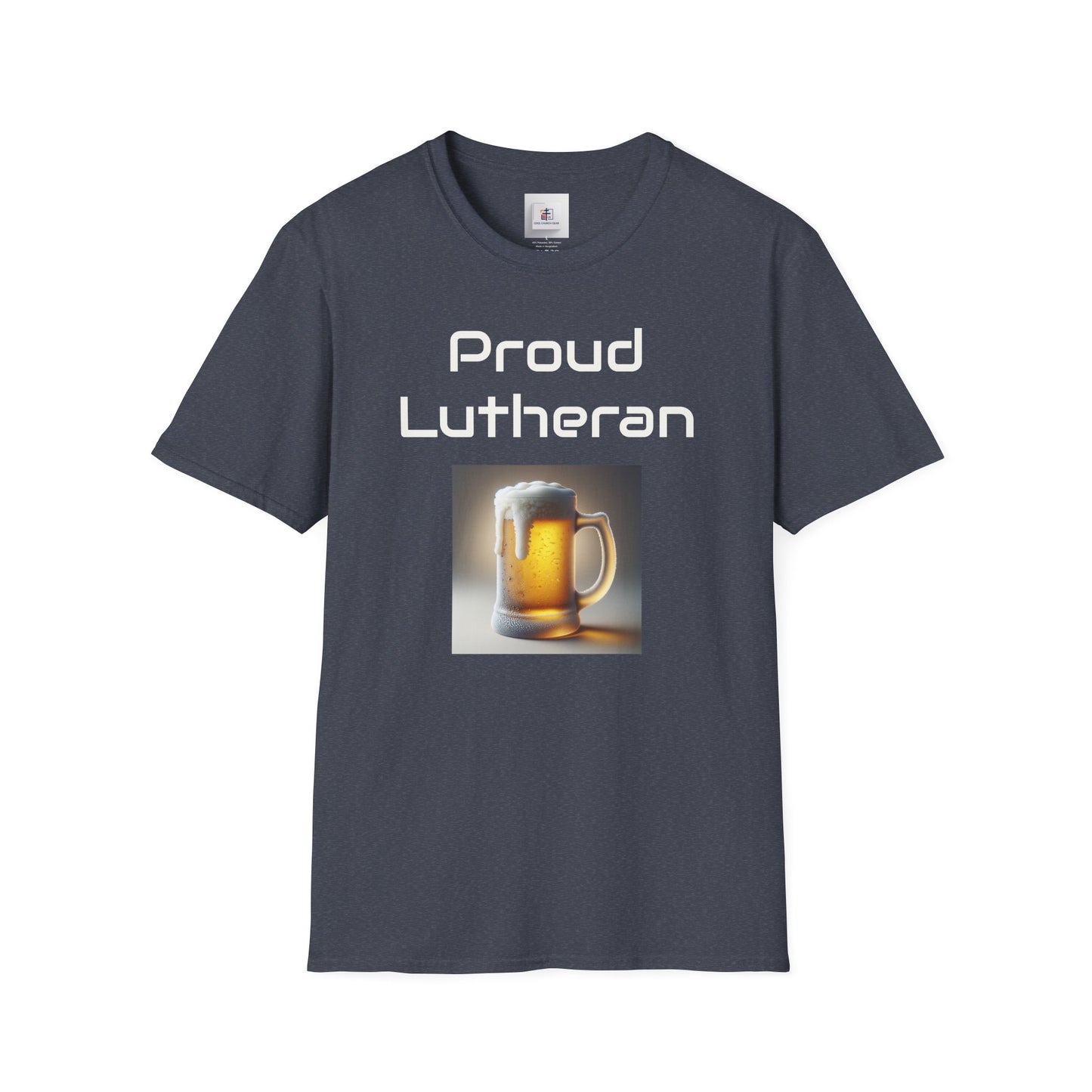 Proud Lutheran Unisex T-Shirt - Orange Beer Mug Design