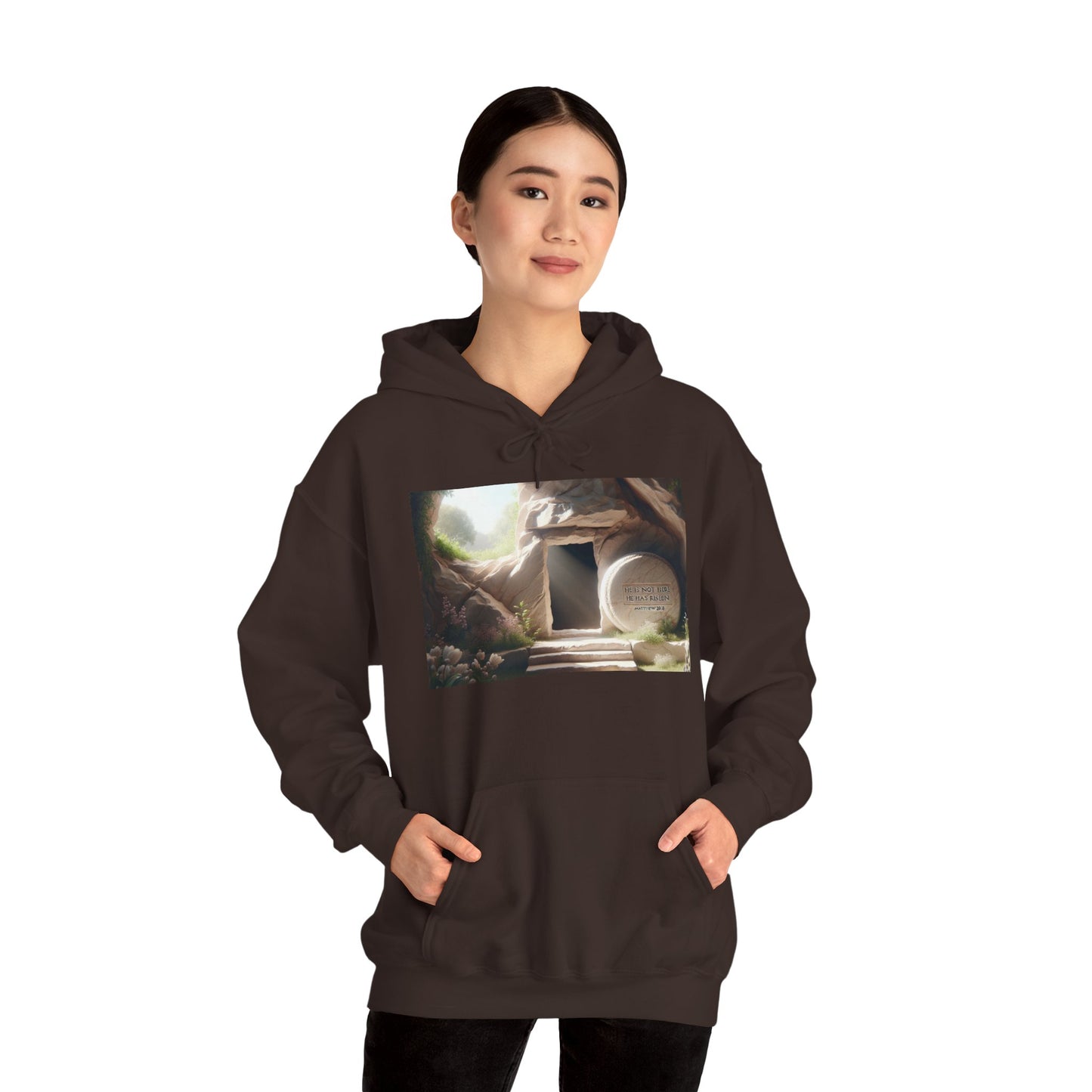 Inspirational Hooded Sweatshirt with Serene Design - Perfect for All Seasons