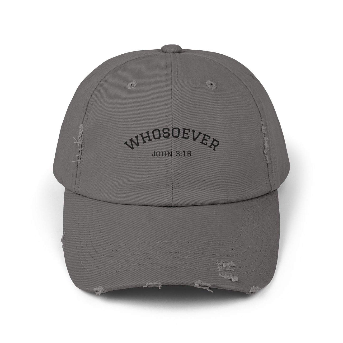 Hat Whosoever John 3:16 Distressed Cap Christian Faith Gift