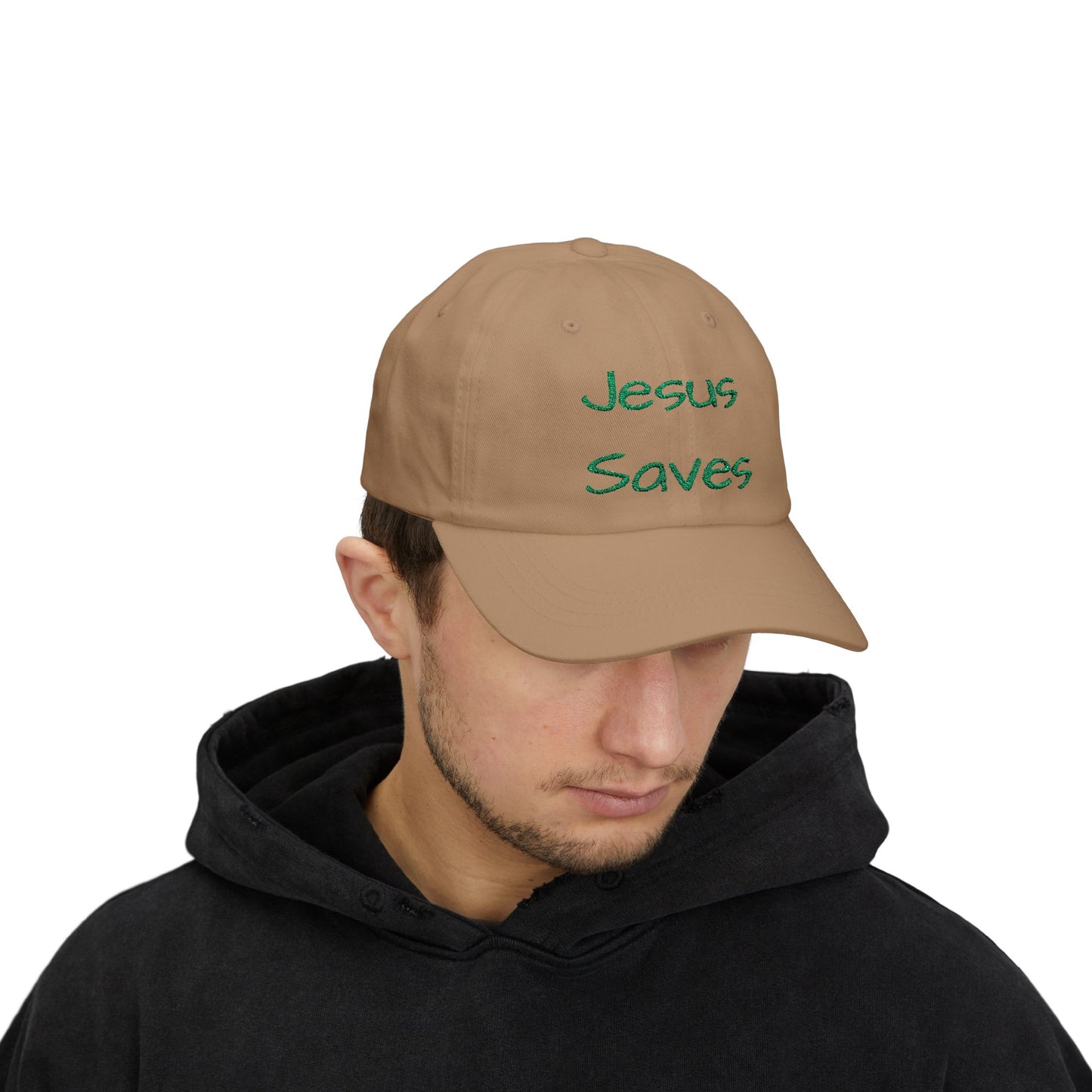 Jesus Saves Classic Dad Cap, Casual Hat, Religious Cap, Christian Gear, Faith-Based Accessories, Stylish Dad Hat