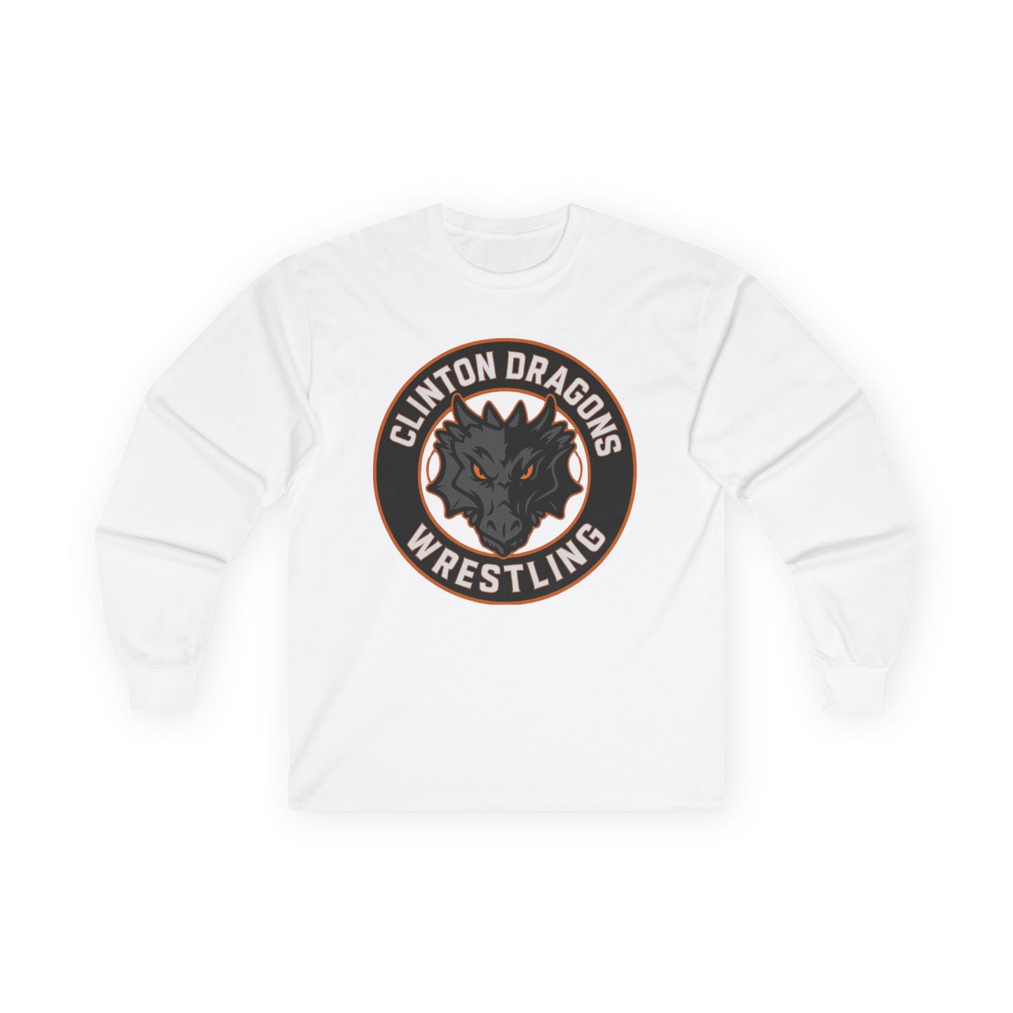 Clinton Dragon Wrestling Long Sleeve Tee | Stylish Team Apparel, Gift for Wrestlers, Sportswear for Fans, Unisex Casual Wear, Tournament