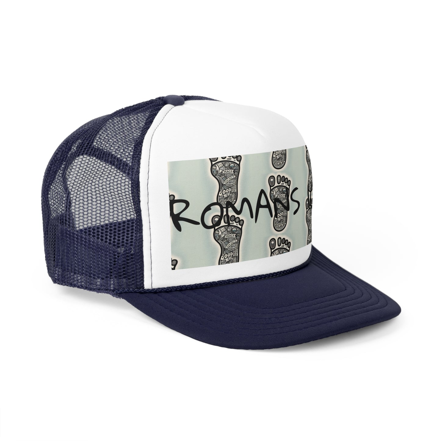 Romans 10:15 Inspirational Trucker Cap - Faith-Based Adjustable Hat