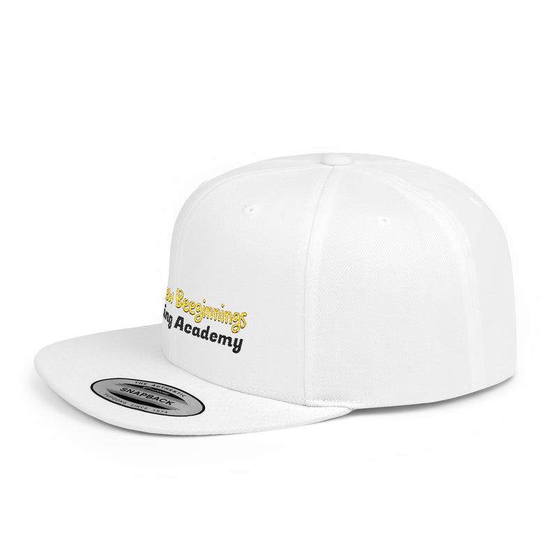 Bee-Themed Flat Bill Snapback Hat, Learning Academy Cap, Trendy Bee Hat, School Spirit Headwear, Birthday Gift, Summer Accessory