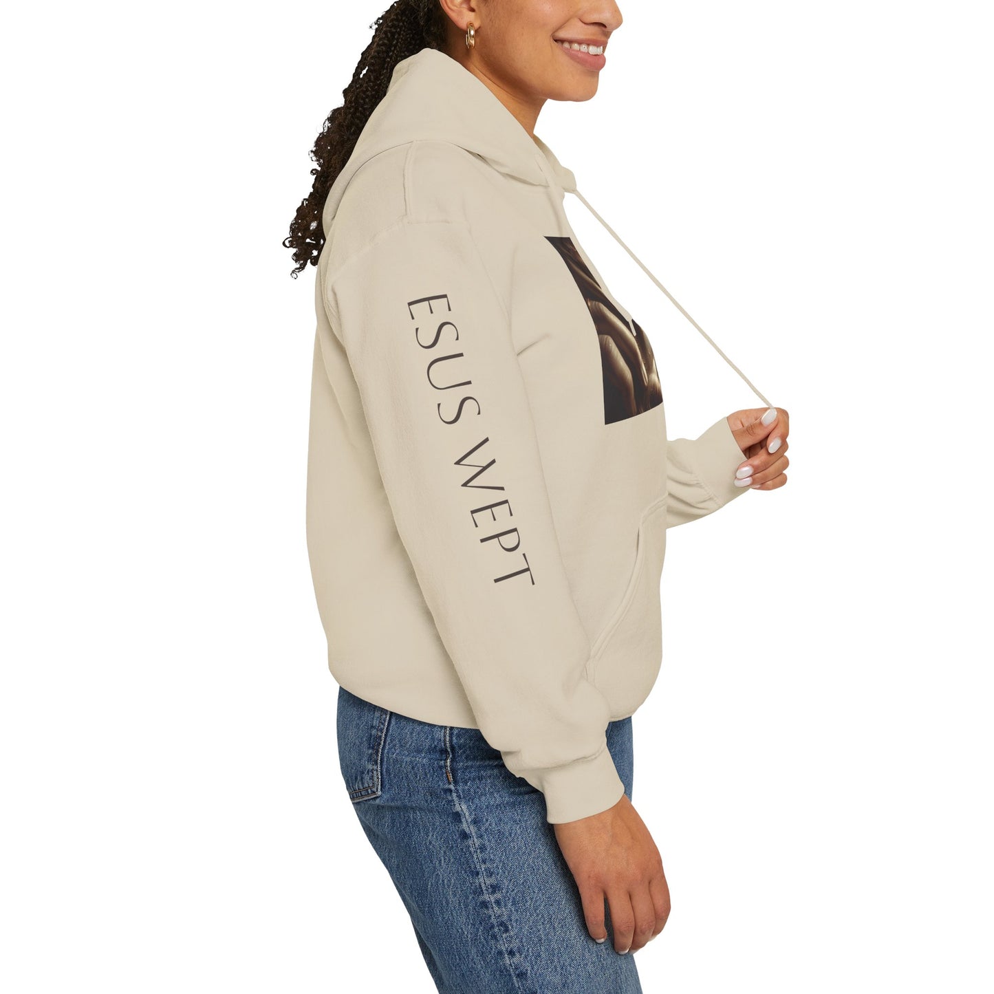 "Jesus Wept" Unisex Heavy Blend™ Hoodie - Spiritual Comfort