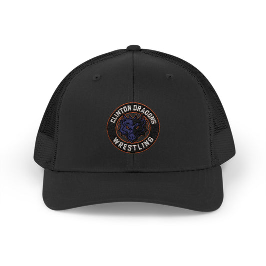 Clinton Wrestling Snapback Trucker Cap - Stylish Mesh Hat for Fans