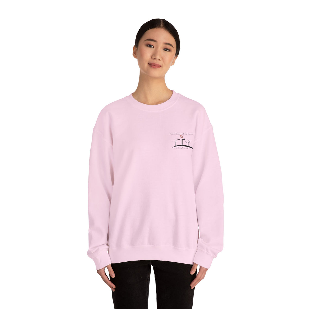 Cozy Unisex Sweatshirt with embroidered Christus Victor Logo