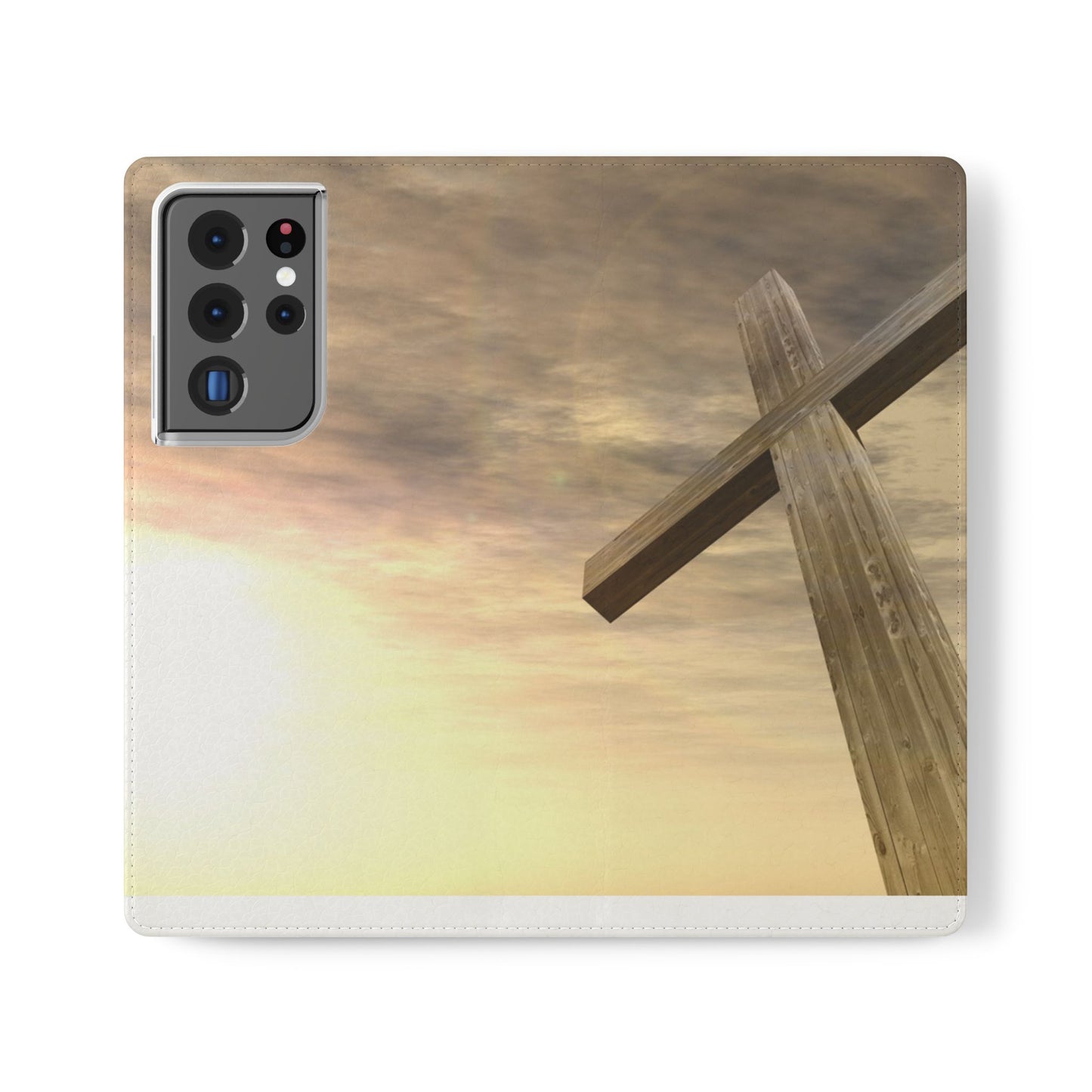 Elegant Faith Flip Case for Phones, Bible Verse Accessories, Inspirational Gifts for Christians, Stylish Phone Wallet, Church Decor