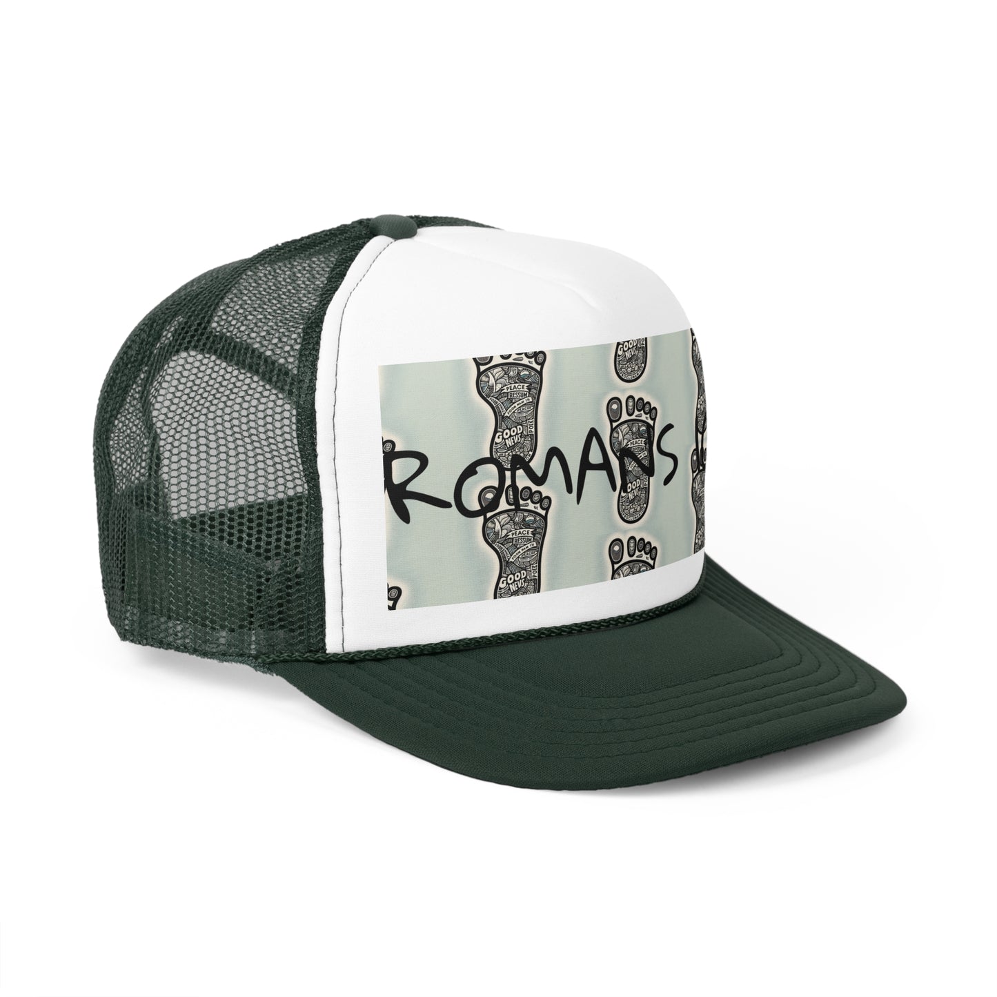 Romans 10:15 Inspirational Trucker Cap - Faith-Based Adjustable Hat
