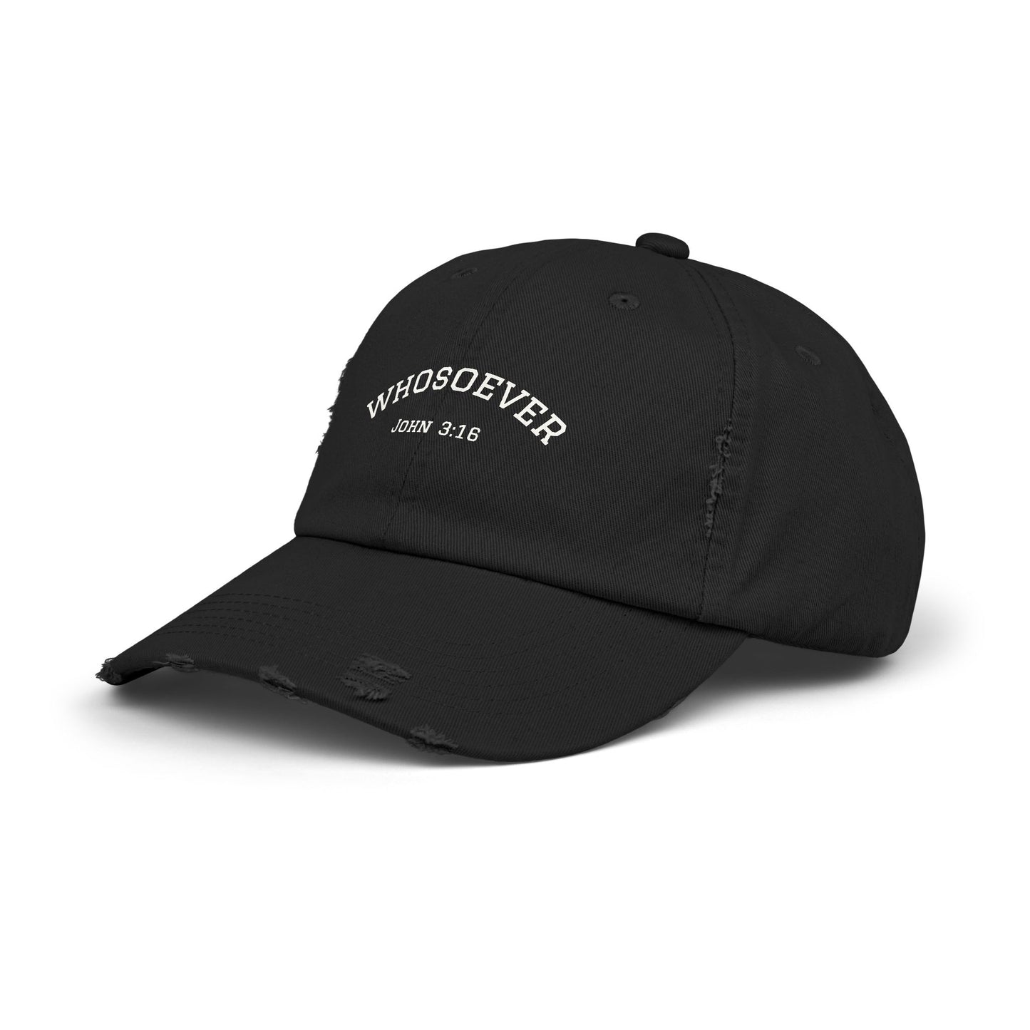 Hat Whosoever John 3:16 Distressed Cap Christian Faith Gift