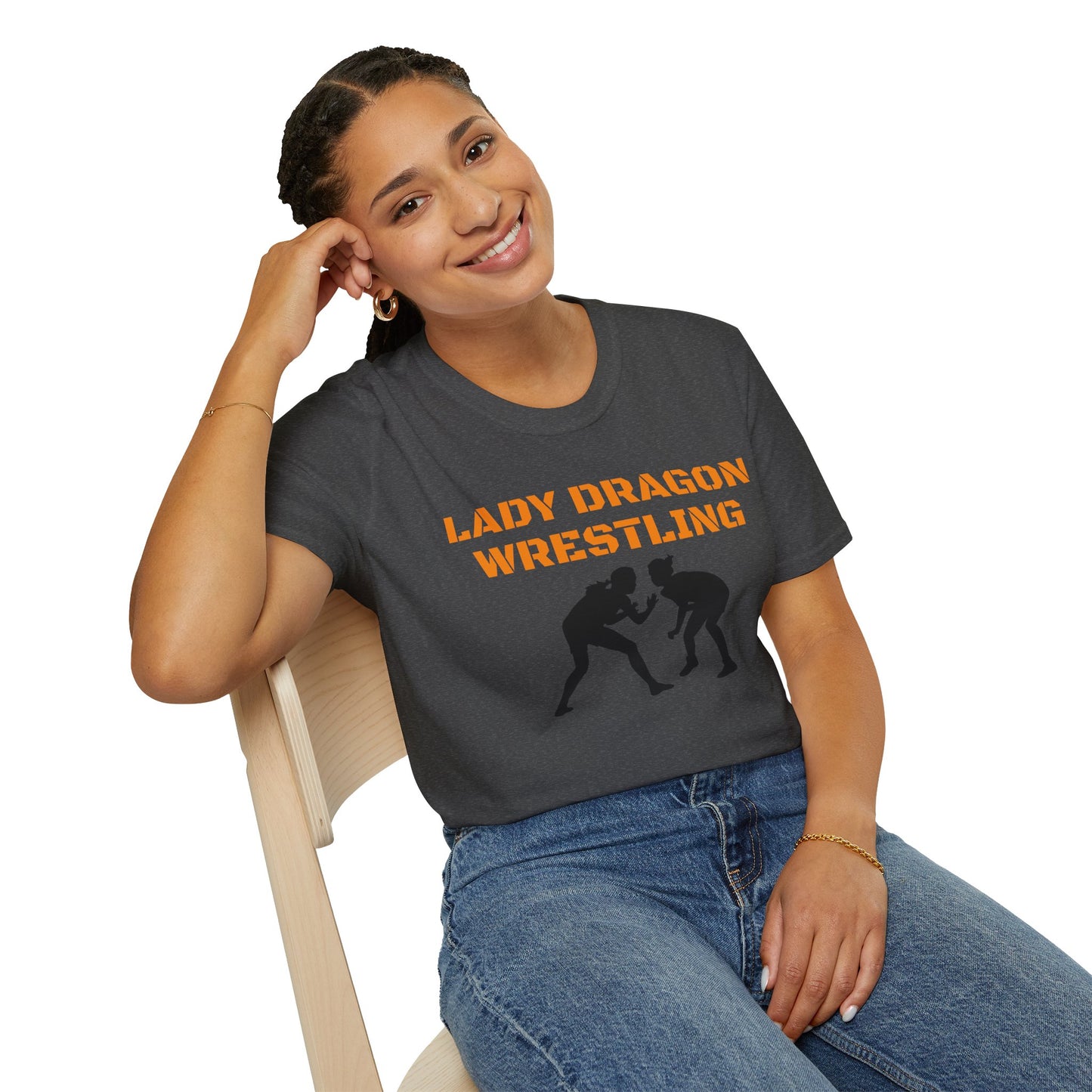 Lady Dragon Wrestling Unisex Softstyle T-Shirt - Winner's Mindset