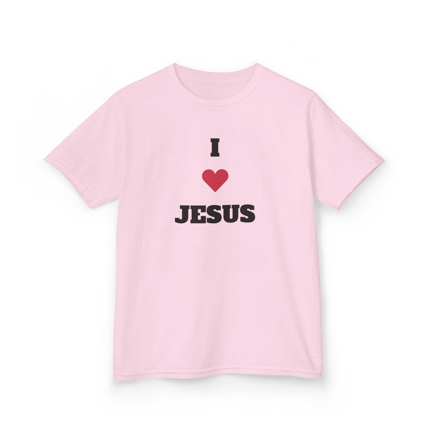 I ❤️ Jesus Kids Heavy Cotton Tee - Comfortable Faith T-Shirt for Young Believers