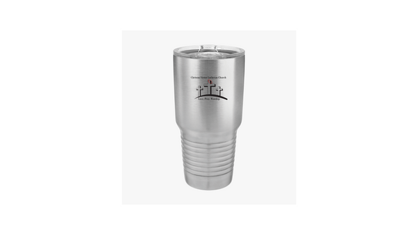 Tumbler with Love, Pray, Worship Design - Inspirational Drinkware for Church Gatherings, Gifts, Celebrations, Events, Religious