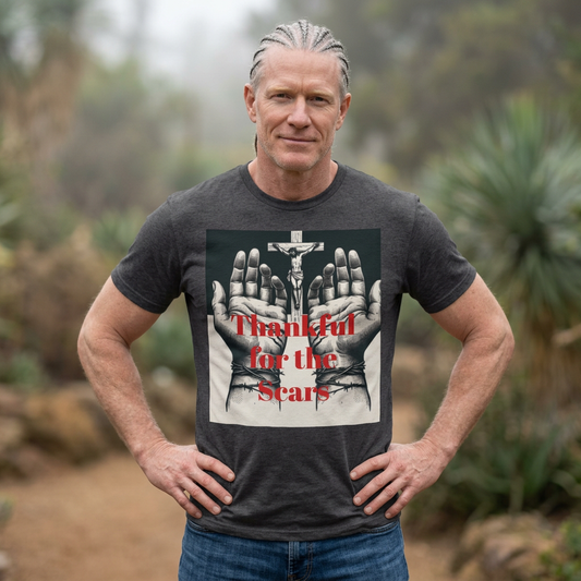 Grateful Vibes Unisex Softstyle T-Shirt - "Thankful for the Scars" Design