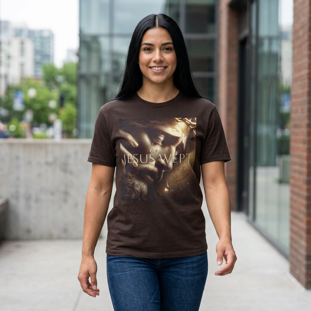 Jesus Wept T‑Shirt — Inspirational Religious Graphic Tee