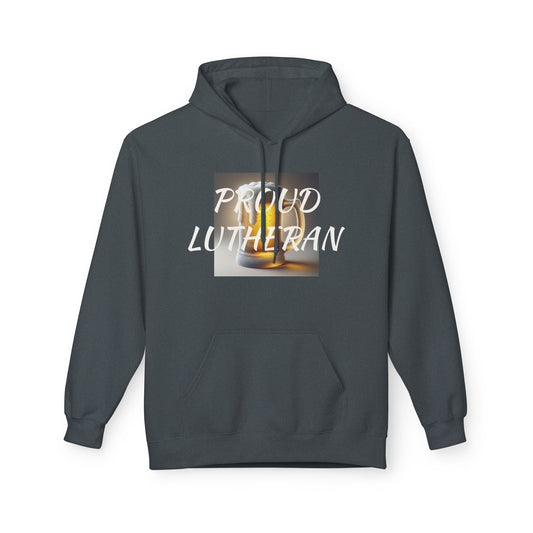 Proud Lutheran Fleece Hoodie - Unisex Midweight Sweatshirt