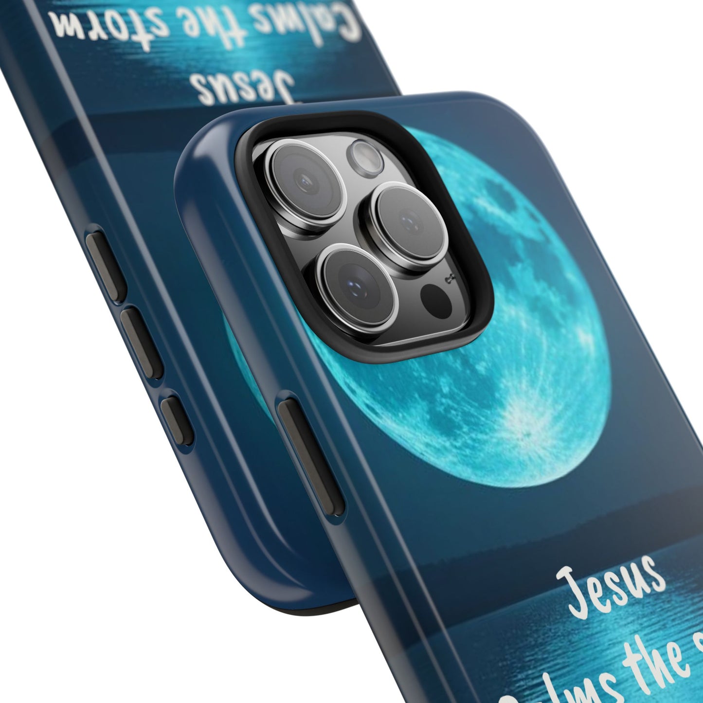 Moonlit Jesus Phone Case | Tough Phone Cases for Faithful Protection, Bible Verse, Gift for Christians, Spiritual Decor