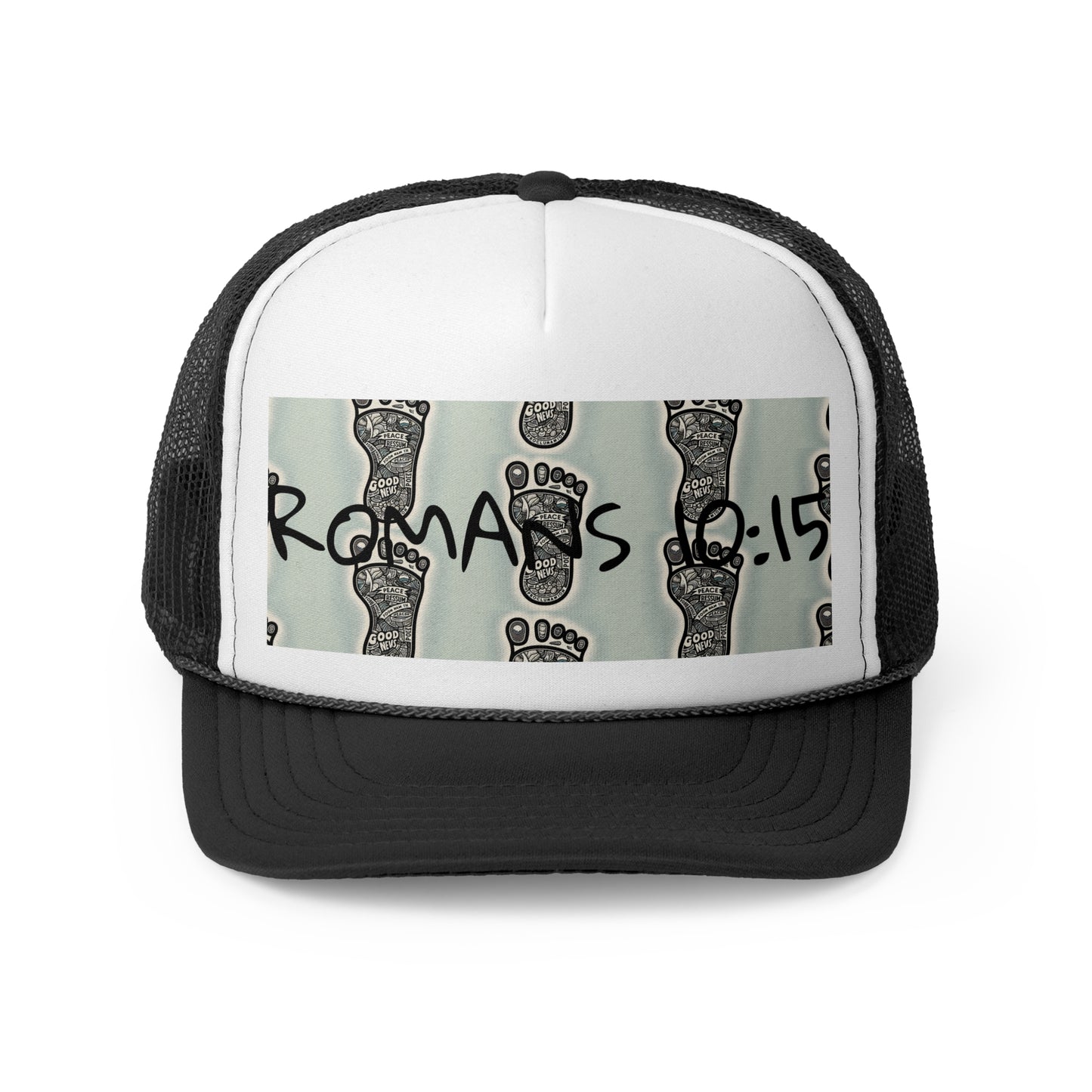 Romans 10:15 Inspirational Trucker Cap - Faith-Based Adjustable Hat